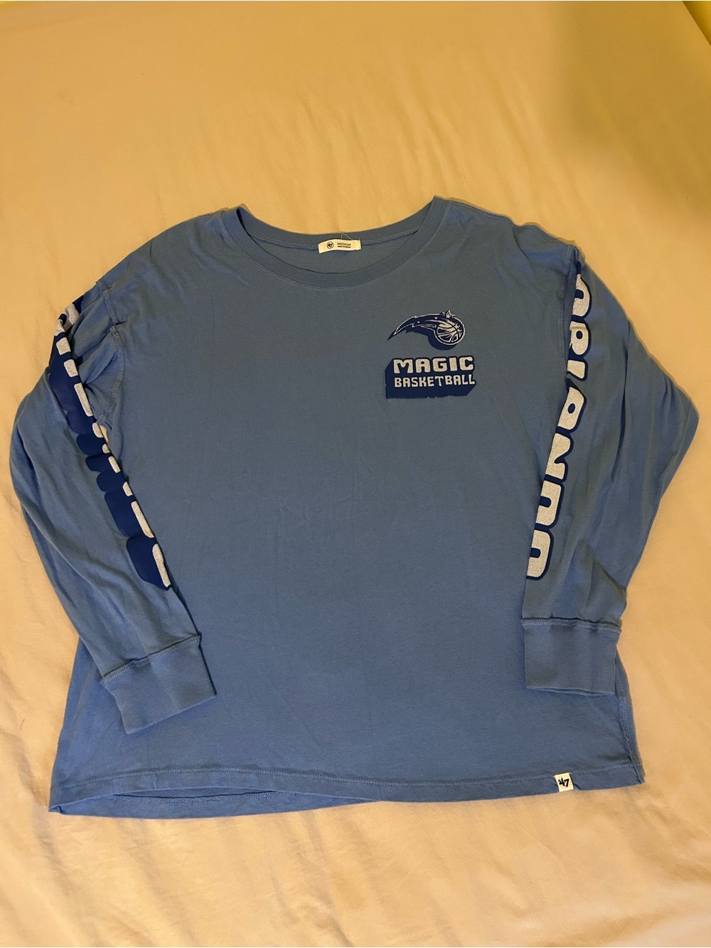 ‘47 Orlando Magic Basketball Women’s Long Sleeve T-shirt Light Blue M